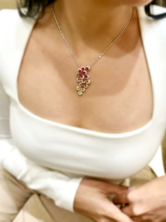 Tropfenförmige Diamantkette 1,50 Karat G VS1